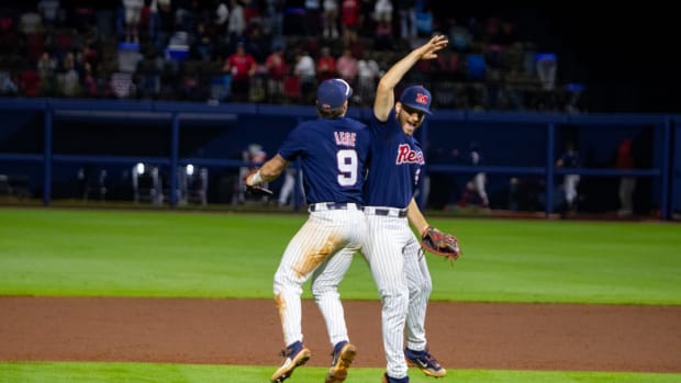 Ole Miss Baseball celebration